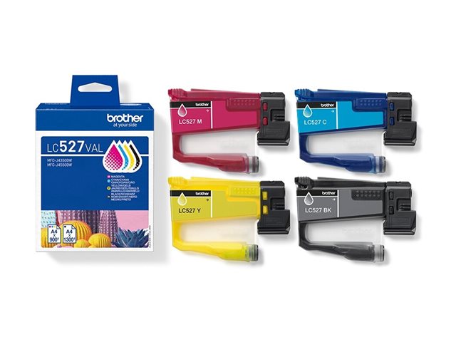 Brother LC527 Value Pack - 4-pack - black, yellow, cyan, magenta - original - hanging box - ink cartridge - for Brother MFC-J4350DW, MFC-J4550DW