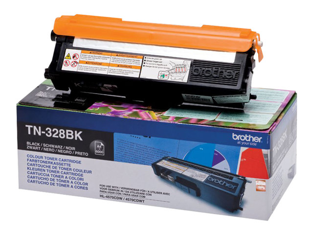 Brother TN328BK - Black - original - toner cartridge - for Brother DCP-9270CDN, HL-4570CDW, HL-4570CDWT, MFC-9970CDW
