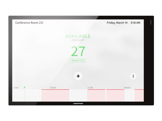 Crestron 10.1 in. Room Scheduling Touch Screen, Black Smooth