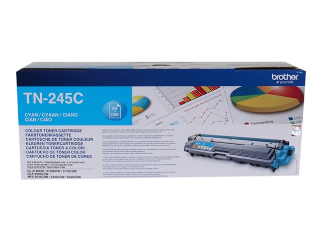 Brother TN245C - High Yield - cyan - original - toner cartridge - for Brother DCP-9015, DCP-9020, HL-3140, HL-3150, HL-3170, MFC-9140, MFC-9330, MFC-9340