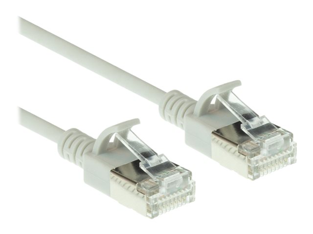 Grijze 0.50 meter LSZH U/FTP CAT6A datacenter slimline patchkabel snagless met RJ45 connectoren - PolyBag