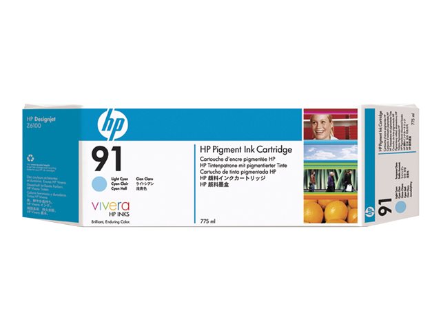 HP 91 775ML LIGHT CYAN INK CARTRIDGE