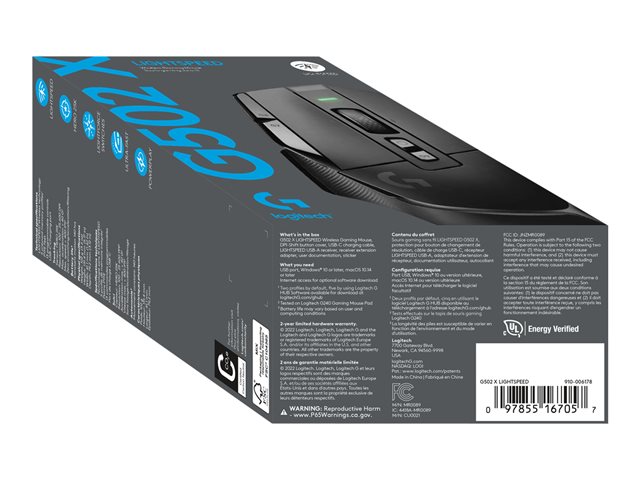 G502 X LIGHTSPEED BLACK/CORE - EER2