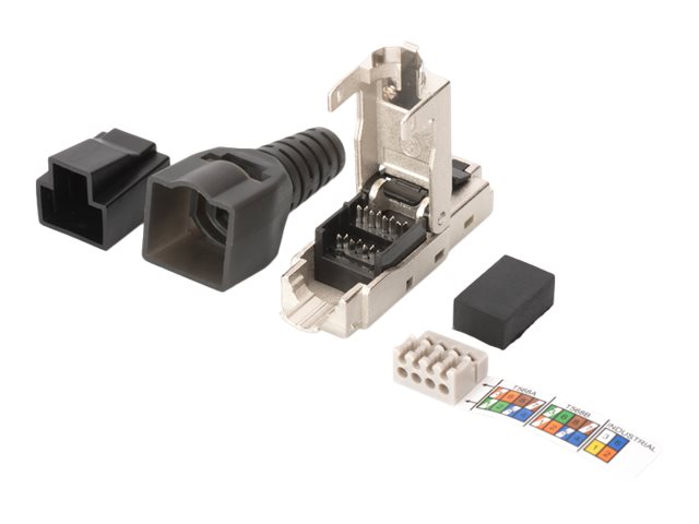 CAT.6A FIELD TERMINATION PLUG STP DUST CAP BEND RELIEF