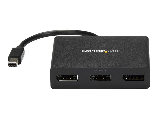 StarTech.com 3-Port Multi Monitor Adapter, Mini DisplayPort 1.2 to 3x DisplayPort MST Hub, Triple 1080p or Dual 4K 30Hz, mDP to DP MST Video Splitter for Extended Desktop on Windows PCs - Multi Stream Transport (MSTMDP123DP) - Video splitter - 3 x DisplayPort - desktop - AC 100/230 V - for P/N: SVA5N3NEUA
