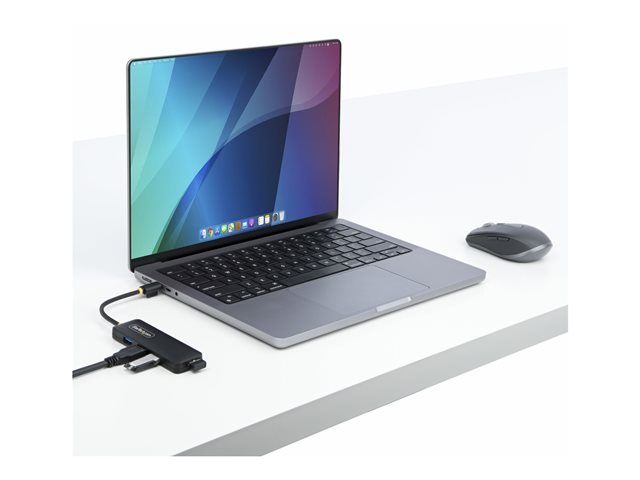 4-Port USB Hub, USB-C to 4x USB-A, 5Gbps