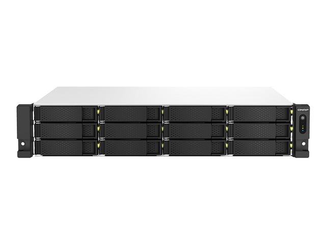 QNAP TS-1264U-RP - NAS server - 12 bays - rack-mountable - SATA 6Gb/s - RAID RAID 0, 1, 5, 6, 10, JBOD, 50, 60 - RAM 8 GB - 2.5 Gigabit Ethernet - iSCSI support - 2U