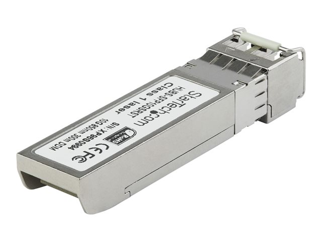 StarTech.com Dell EMC SFP-10G-SR Compatible SFP+ Module, 10GBASE-SR, 10GbE Multimode Fiber MMF Optic Transceiver, 10GE Gigabit Ethernet SFP+, LC Connector, 400m, 850nm, DDM, Mini GBIC - Lifetime Warranty (SFP10GSREMST) - SFP+ transceiver module (equivalent to: Dell EMC SFP-10G-SR) - 10GbE - 10GBase-SR - LC multi-mode - up to 400 m - 850 nm