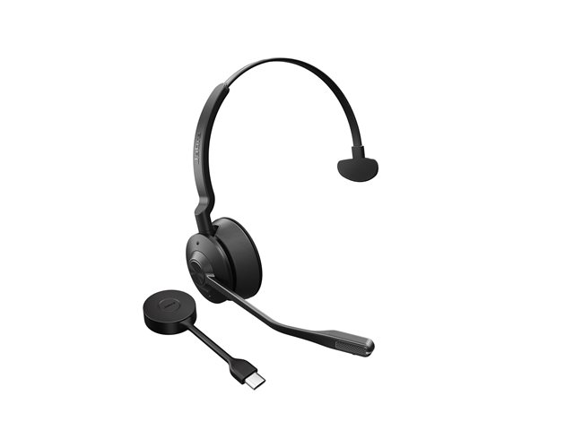 Jabra Engage 55 SE Mono - Headset - on-ear - DECT - wireless - USB-C via DECT adapter - UC certified