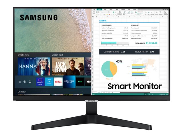 Samsung S24AM506NU - M50A Series - LED monitor - Smart - 24\" - 1920 x 1080 Full HD (1080p) @ 60 Hz - IPS - 250 cd/m² - 1000:1 - HDR10 - 14 ms - 2xHDMI - speakers - black