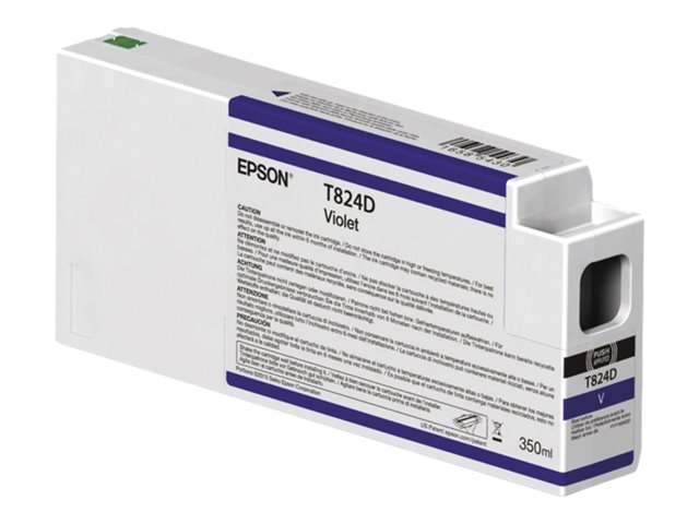 Epson T824D - 350 ml - violet - original - ink cartridge - for SureColor SC-P7000, SC-P7000V, SC-P9000, SC-P9000V