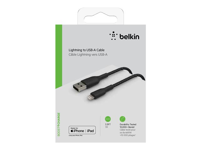 Belkin BoostCharge - Lightning cable - Lightning male to USB male - 1 m - black