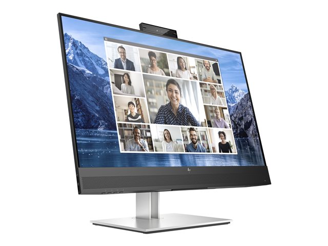 HP E27m G4 Conferencing Monitor - E-Series - LED monitor - 27\" - 2560 x 1440 QHD @ 75 Hz - IPS - 300 cd/m² - 1000:1 - 5 ms - HDMI, DisplayPort, USB-C - speakers - silver (stand), black head