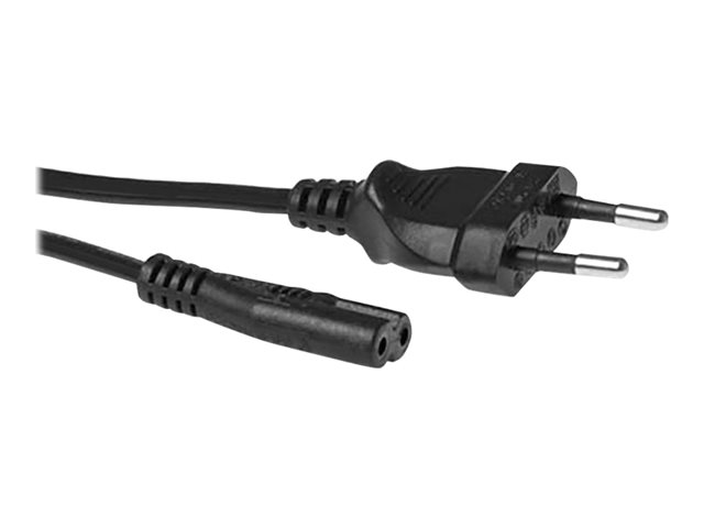 POWERCORD EURO - C7 BK 0.25M. 1 stk