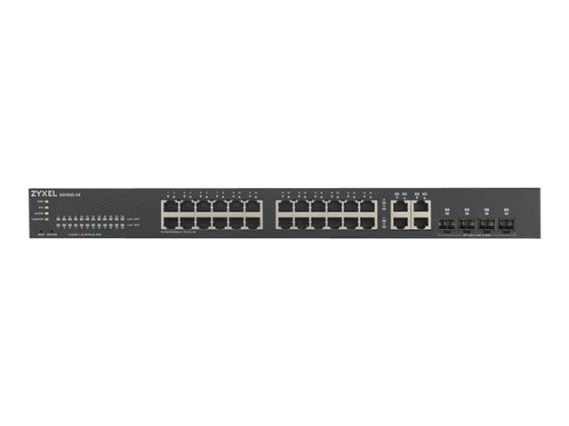 Zyxel GS1920-24v2 - Switch - smart - 24 x 10/100/1000 + 4 x combo Gigabit SFP - rack-mountable