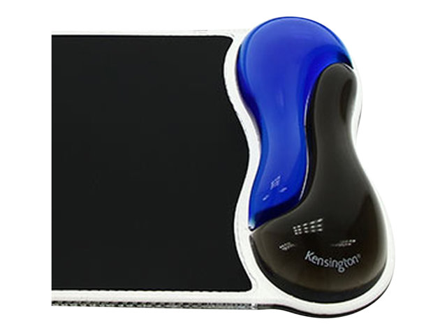 Kensington Duo Gel Mouse Pad Wrist Rest - Mouse pad with wrist pillow - black, blue - TAA Compliant