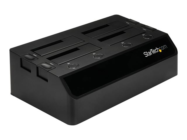 StarTech.com 4-Bay USB 3.0 to SATA Hard Drive Docking Station, USB Hard Drive Dock, External 2.53.5 SATA III (6Gbps) SSDHDD Docking Station, Hot-Swappable Hard Drive Bay - Dual 40mm Fans, Top-Loading - Storage enclosure - 4 bays (SATA-600) - for P/N: SVA12DN4NEUA