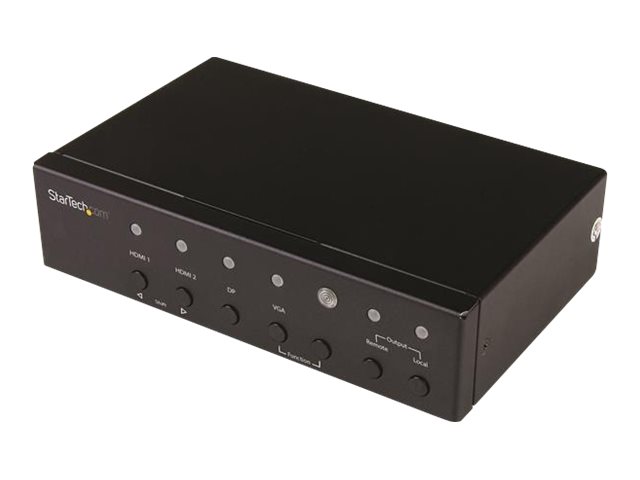 StarTech.com Multi-Input HDBaseT Extender with Built-in Switch - DisplayPort VGA and HDMI Over CAT5e or CAT6 - Up to 4K - up to 230 ft (STDHVHDBT) - Video/audio extender - HDMI - over CAT 5e/6 - up to 70 m