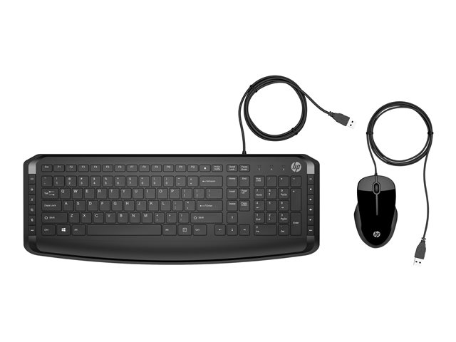 HP Pavilion 200 - Keyboard and mouse set - USB - English - black - for HP 21, 22, 24, 27, Pavilion 24, 27, TP01