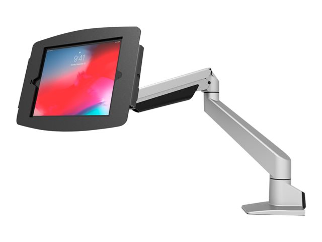 Compulocks iPad Mini 8.3\" Space Enclosure Articulating Arm Mount - Mounting kit (articulating arm, enclosure) - for tablet - lockable - high-grade aluminium - black, silver - screen size: 8.3\" - desk-mountable, console top mountable - for Apple iPad mini (6th generation)