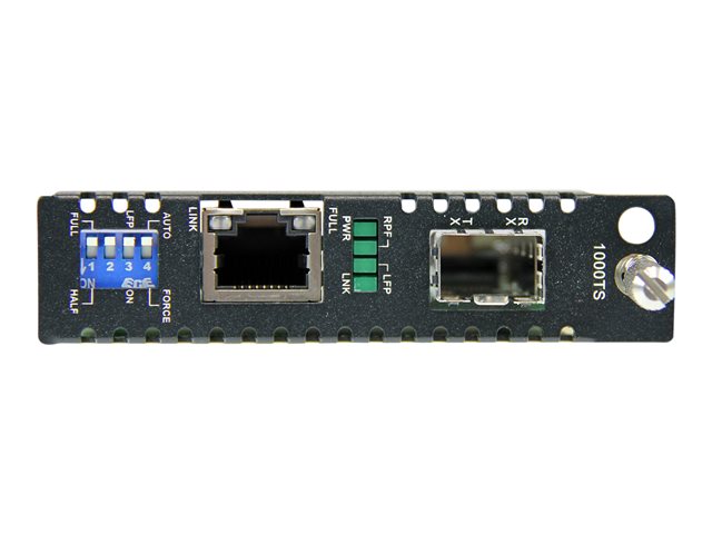 StarTech.com Gigabit Ethernet Fiber Media Converter Card Module w/ Open SFP Slot - Fiber to Ethernet Converter - Ethernet Media Converter (ET91000SFP2C) - Fibre media converter - GigE - 1000Base-TX - RJ-45 / SFP (mini-GBIC) - for P/N: ET10GSFP, GLCSX