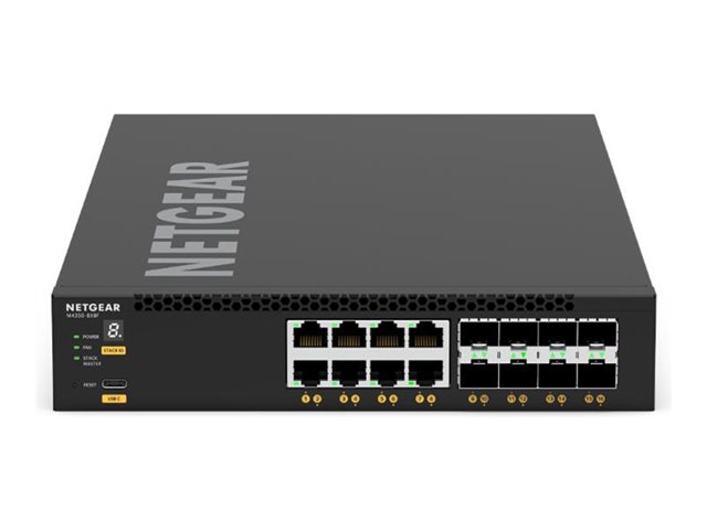 NETGEAR M4350 Series M4350-8X8F - Switch - L3 - Managed - 8 x 10/100/1000/2.5G/5G/10GBase-T + 8 x 1 Gigabit / 10 Gigabit SFP+ - front to back airflow - rack-mountable