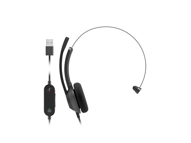 Headset 321 Wrd Sgl On-Ear Ca BLK USB-A