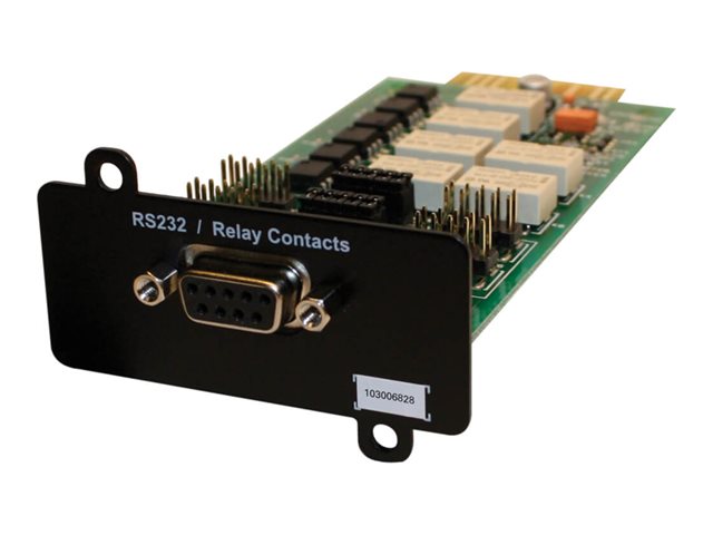 Eaton DB9 RS-232 Relay/Serial Interface Mini-Slot Card for 5PX G2, 9SX, and 9PX Lithium-ion UPS Systems - Remote management adapter - RS-232 - for P/N: 5PX1500RTNG2, 5PX2000RTNG2, 5PX3000HRTG2, 5PX3000RT3UNG2, 5PX3000RTG2, 9PX6K-L