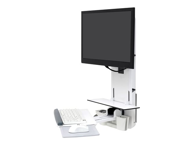 Ergotron StyleView Vertical Lift, Patient Room - Monitor / keyboard mouning kit (vertical) - sit-stand - wall mountable - up to 24\" - white