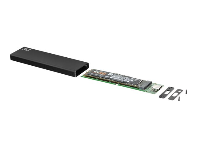 ACT AC1605 Storage enclosure   M.2   M.2 Card (PCIe NVMe u0026 SATA)   10 Gbit/s   USB 3.2 (Gen 2)   black