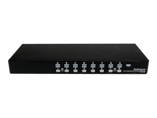 StarTech.com 16 Port 1U Rackmount USB KVM Switch with OSD (SV1631DUSBU) - KVM switch - 16 x KVM port(s) - 1 local user - desktop - for P/N: RK3236BKF, RK4236BKB, RKCONS1701, RKCONS17HD, RKCONS1901, RKCONS1908K, RKCONS1916K