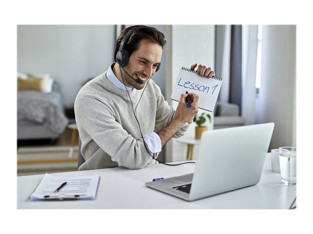 Kensington USB Hi-Fi Headphones - Headphones with mic - on-ear - wired - USB