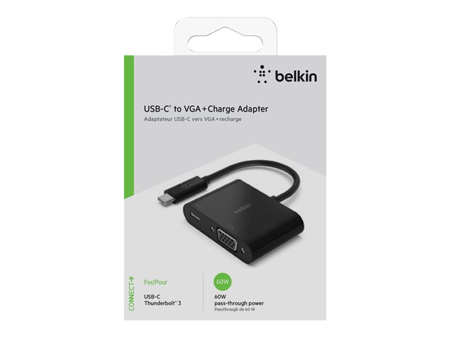 USB-C to VGA + Charge Adapter 60W PD