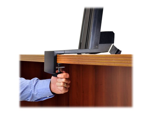 Ergotron WorkFit-S - Standing desk converter - rectangular - polished aluminium, high-grade plastic, powder-coated steel - black