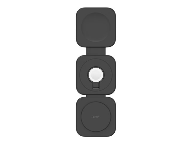 Belkin BoostCharge Pro 3-in-1 - Wireless charging pad - magnetic with Qi2 + AC power adapter - 15 Watt - 3 A - MFI Certified