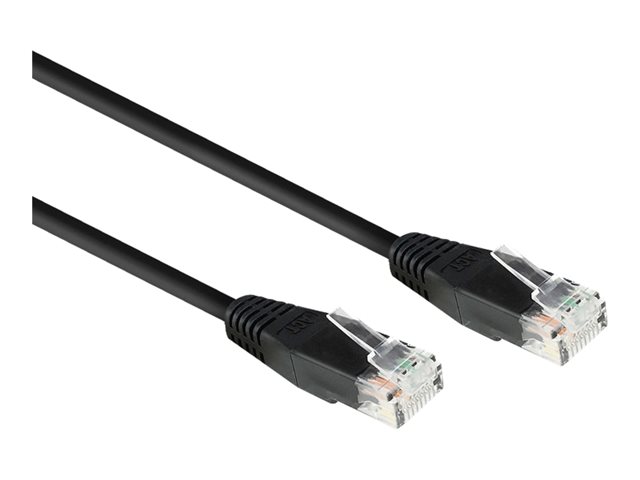ACT - Verbindingskabel - RJ-45 (M) naar RJ-45 (M) - 2 m - 5.8 mm - UTP - CAT 6 - gevormd, met strengen - zwart, RAL 9011