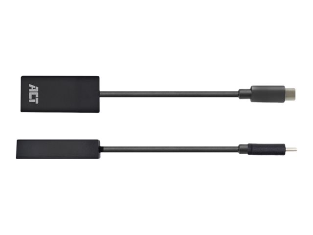 ACT - Videoadapter - 24 pin USB-C male naar HDMI female - 15 cm - beschermd - zwart - ondersteunt 4K30Hz (4096 x 2160), 1920 x 1080 bij 60 Hz-ondersteuning