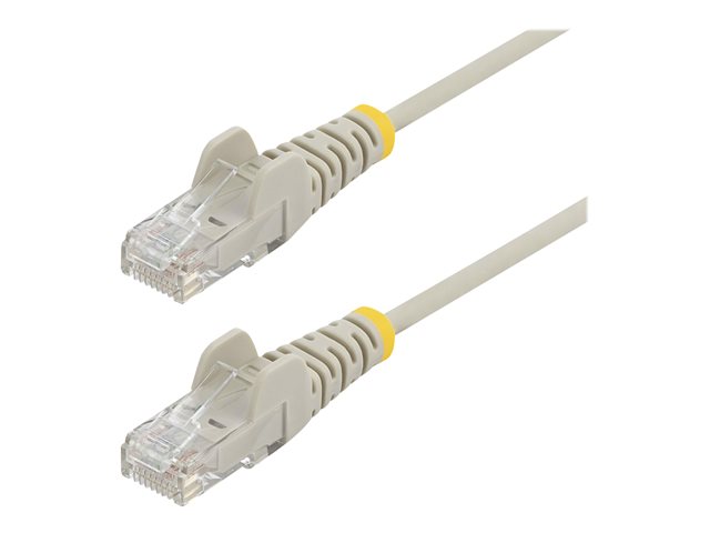 StarTech.com 2m Slim LSZH CAT6 Ethernet Cable, 10 Gigabit Snagless RJ45 100W PoE Patch Cord, CAT 6 10GbE UTP Network Cable w/Strain Relief, Grey, Fluke Tested/ETL, Low Smoke Zero Halogen - Category 6 - 28AWG (N6PAT200CMGRS) - Patch cable - RJ-45 (M) to RJ-45 (M) - 2 m - CAT 6 - snagless - grey