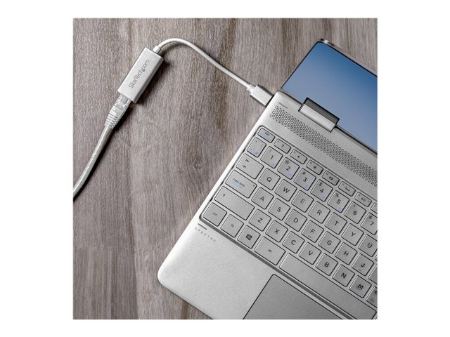 StarTech.com USB 3.0 to Gigabit Network Adapter - Silver - Sleek Aluminum Design for MacBook, Chromebook or Tablet - Native Driver Support (USB31000SA) - Network adapter - USB 3.0 - Gigabit Ethernet x 1 - silver
