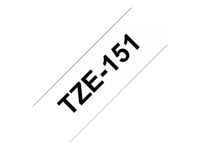 Brother TZe-151 - Self-adhesive - black on clear - Roll (2.4 cm x 8 m) 1 cassette(s) laminated tape - for Brother PT-P950, P-Touch Cube PT-P910, P-Touch Cube Plus PT-P710, P-Touch Cube Pro PT-P910