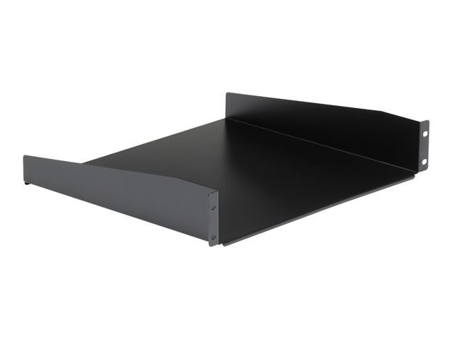 StarTech.com 2U Fixed Server Rack Mount Shelf, 16in Deep Steel Universal Cantilever Tray for 19\" AV/Data/Network Equipment Rack with Cage Nuts & Screws, 44lbs Weight Capacity, 60\" Deep - 2U Network Rack Shelf (CABSHELF) - Rack shelf - for P/N: RACK-18U-20-WALL-OA, RACK-21U-20-WALL-OA, RACK-24U-20-WALL-OA, RK12OD2, RK3236BKF