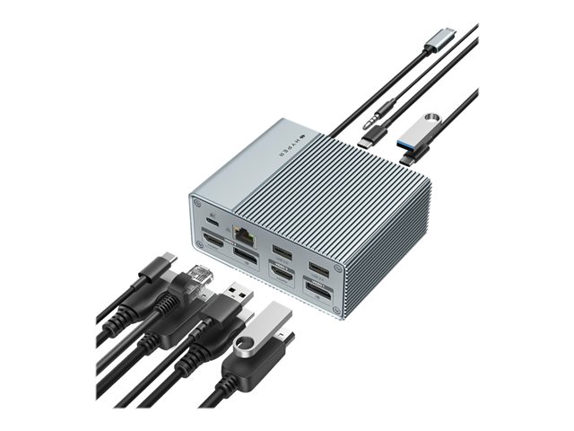 Hyper HyperDrive GEN2 - Docking station - USB-C - 2 x HDMI, 2 x DP - 1GbE