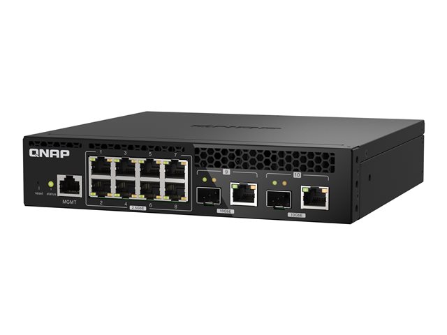QNAP QSW-M2108R-2C - Switch - Managed - 8 x 2.5GBase-T + 2 x combo 10 Gigabit SFP+/RJ-45 - desktop, rack-mountable