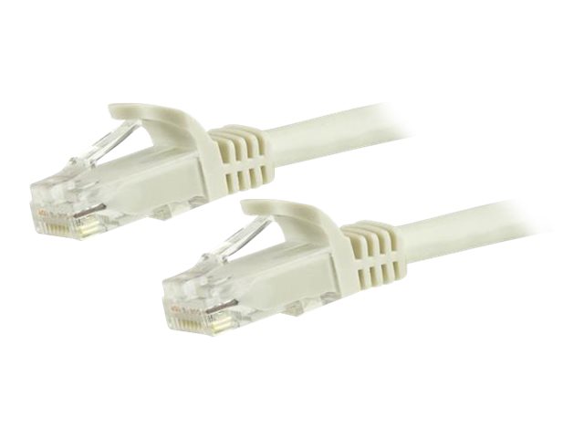 StarTech.com 15m CAT6 Ethernet Cable, 10 Gigabit Snagless RJ45 650MHz 100W PoE Patch Cord, CAT 6 10GbE UTP Network Cable w/Strain Relief, White, Fluke Tested/Wiring is UL Certified/TIA - Category 6 - 24AWG (N6PATC15MWH) - Patch cable - RJ-45 (M) to RJ-45 (M) - 15 m - UTP - CAT 6 - molded, snagless - white