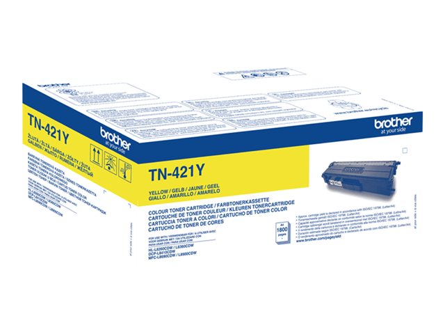 Brother TN421Y - Yellow - original - toner cartridge - for Brother DCP-L8410, HL-L8260, HL-L8360, MFC-L8690, MFC-L8900