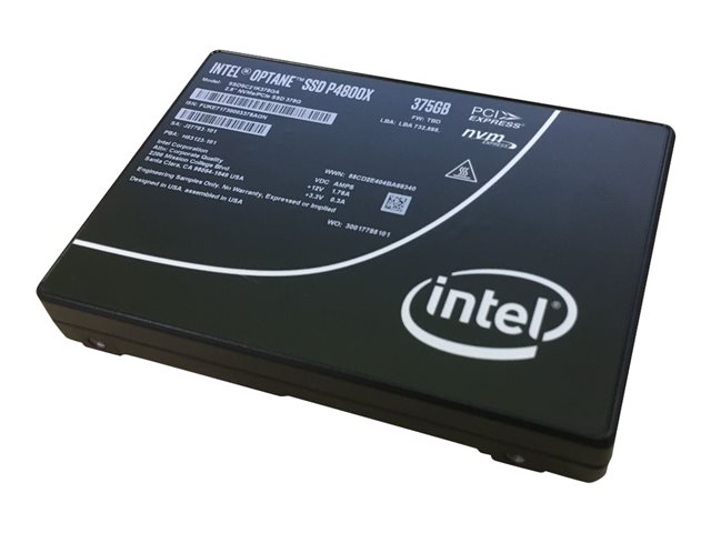 Intel Optane P4800X Performance - SSD - 375 GB - hot-swap - 2.5\" - U.2 PCIe 3.0 x4 (NVMe) - for ThinkAgile VX Certified Node 7Y94, 7Z12, ThinkAgile VX3320 Appliance, VX7820 Appliance