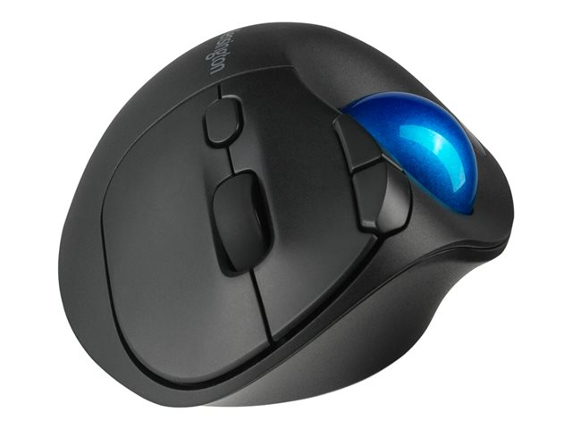 Kensington Pro Fit Ergo TB450 EQ - Trackball - ergonomic - optical - 7 buttons - wireless - 2.4 GHz, Bluetooth - USB wireless receiver