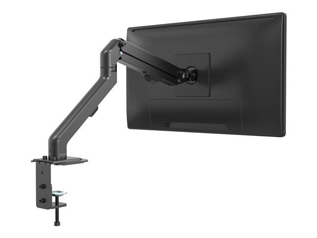 VISION Monitor Desk Arm Mount - LIFETIME WARRANTY - fits display 10-34\" with VESA sizes 75 x 75 or 100 x 100 - double-articulated - clamp or grommet to desk - rotate to portrait - smart spring-assisted weight balancing system - maximum reach 463 mm / 18.2\" - SWL 7 kg / 15 lb - matt black