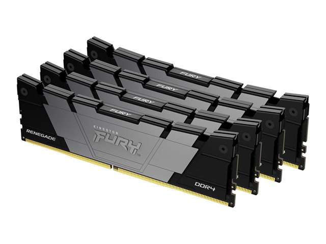 Kingston FURY Renegade - DDR4 - kit - 32 GB: 4 x 8 GB - DIMM 288-pin - 3200 MHz / PC4-25600 - CL16 - 1.35 V - unbuffered - non-ECC - black