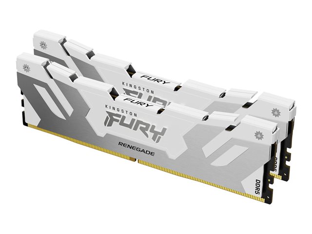 Kingston FURY Renegade - DDR5 - kit - 64 GB: 2 x 32 GB - DIMM 288-pin - 6400 MHz / PC5-51200 - 1.1 V - unbuffered - on-die ECC - white, silver